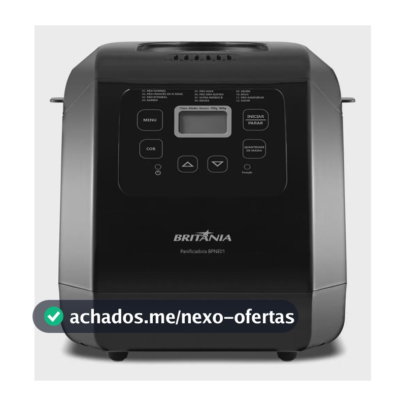 Panificadora Britânia Digital 12 Programas 3l Bpne01