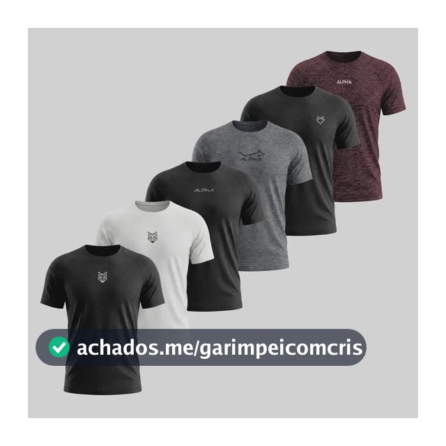 Kit 6 Camisetas Mais Procuradas Alpha