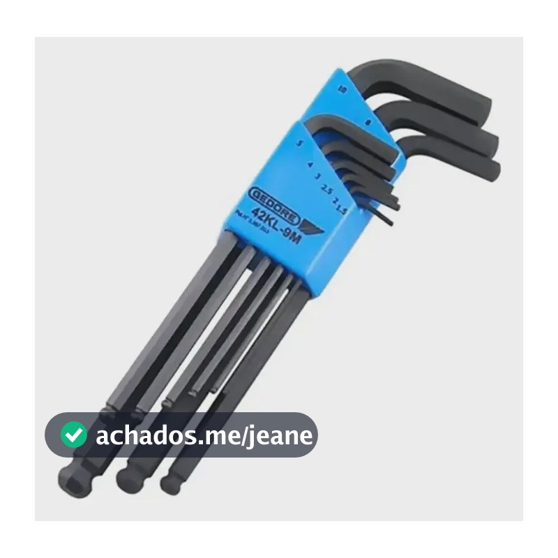 Jogo Chaves Allen Longas Abauladas 1.5mm A 10mm Gedore