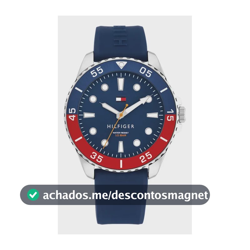 Relógio Tommy Hilfiger Masculino Borracha Azul 1792200