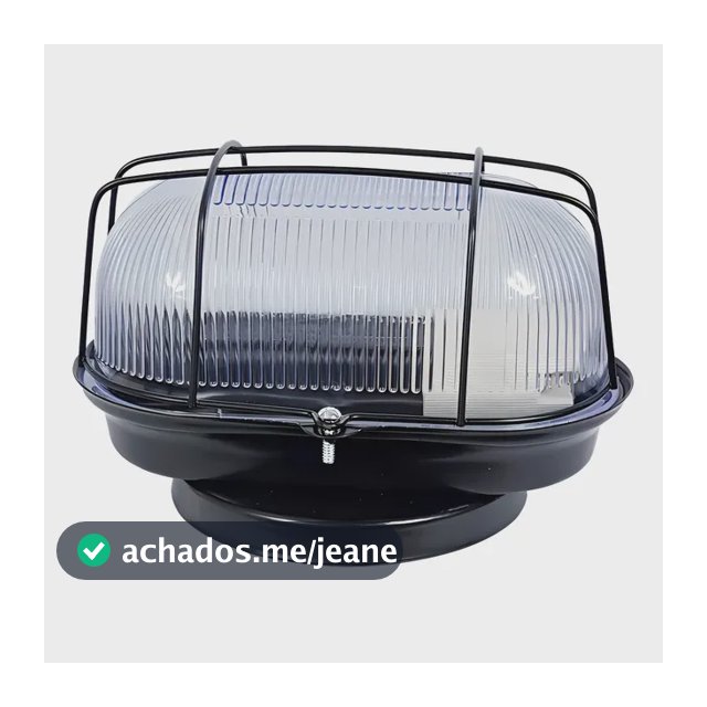 Arandela Luminária Tartaruga Preta Jota Vidro Metal Soquete E27 Parede