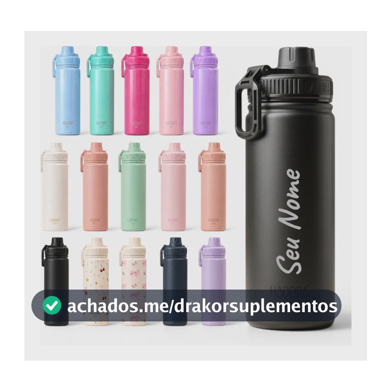 Garrafa Térmica Personalizada Com Seu Nome 600ml Fitness