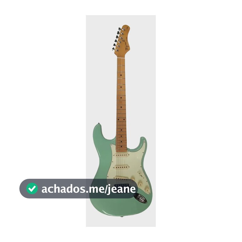 Guitarra elétrica Tagima Tw Series Tg530 Stratocaster Light Green Material de escala verde claro Orientação da mão direita