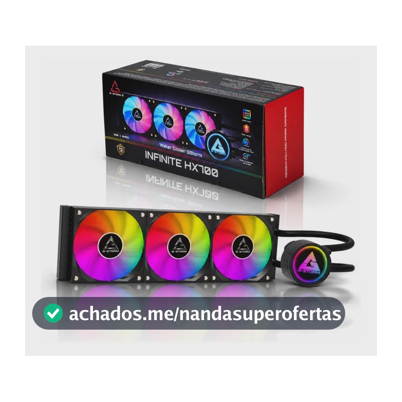 Water Cooler Gstorm Hx700 Argb 360mm 320w Intel Amd Preto