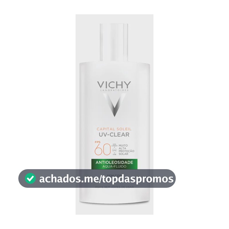 Protetor Solar Facial Sem Cor Antioleosidade Toque Seco FPS 60 Reduz Acne e Poros Acabamento Invisível Com Niacinamida Ácido Salicílico Capital Soleil UV-Clear Vichy 40g