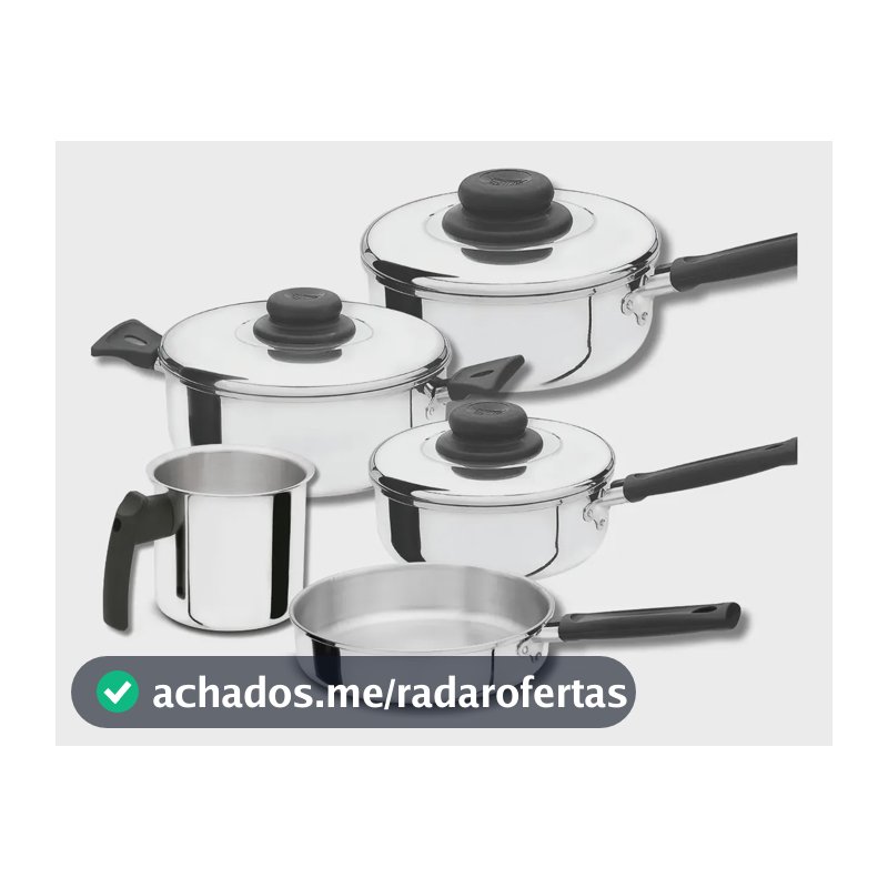 Jogo De Panelas Polido Fortlar 5 Pçs. Polida