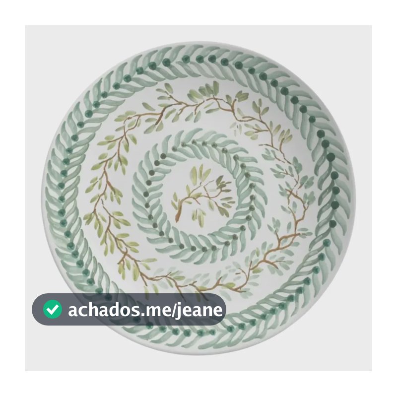 Prato Parede Decorativo Porcelana Com Suporte Ø20,5 Mandala Verde Prato Parede Decorativo Cerâmica Porcelana Suporte Gancho Mola Limãso Siciliano Aves Pássaro Mandala Arabesco Frutas