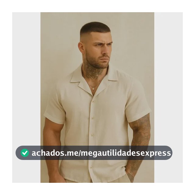 Camisa Masculina De Linho Exclusiva