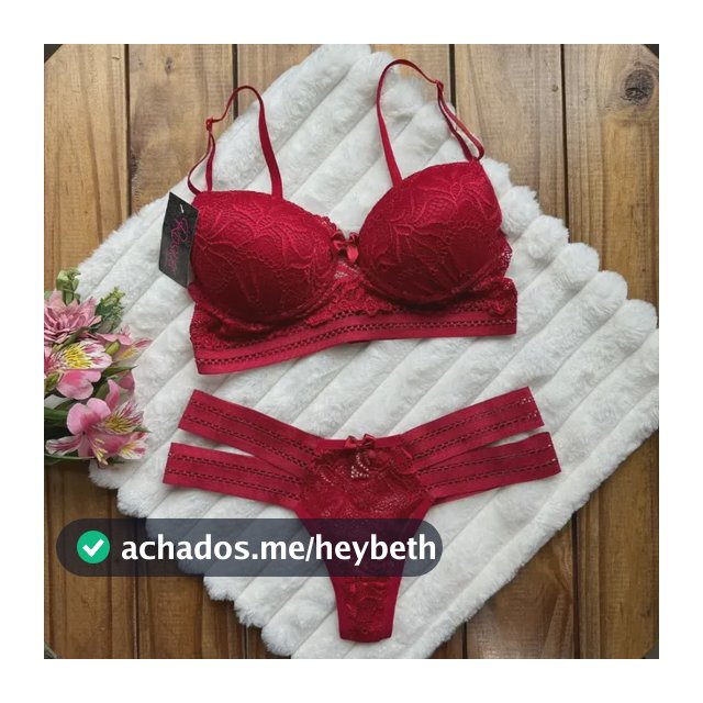 Conjunto Lingerie Renda Com Bojo Feminino Confortável