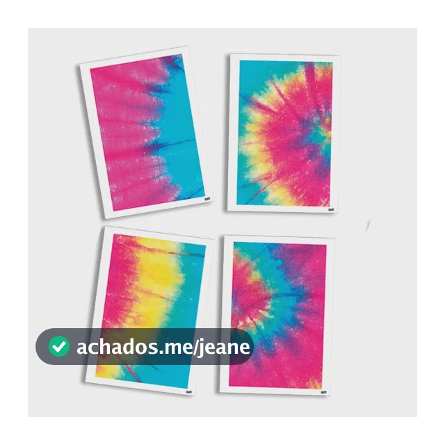 Quadros Decorativo Festa Tie Dye - 04 Unidades - Festcolor