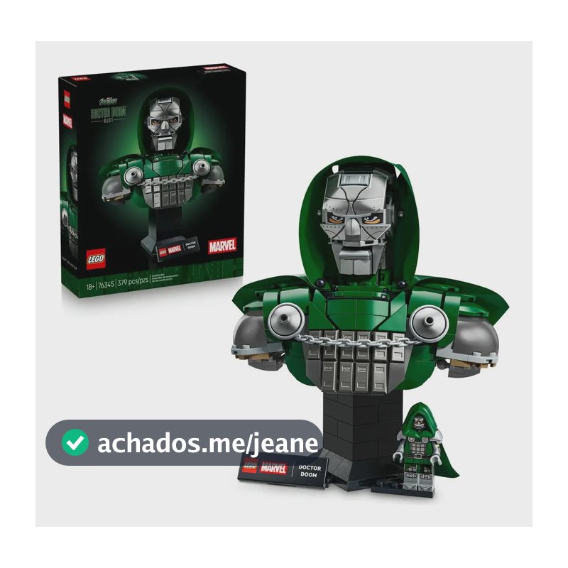 LEGO® Marvel Doctor Doom Bust 76345; conjunto de construção colecionável para construir e exibir; ideia de presente para fãs da Marvel; maiores de 18 anos