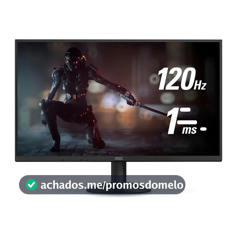 Monitor 27 Aoc Gamer 27b30h3/57, Full Hd, Ips, 120hz, 1ms Cor Preto