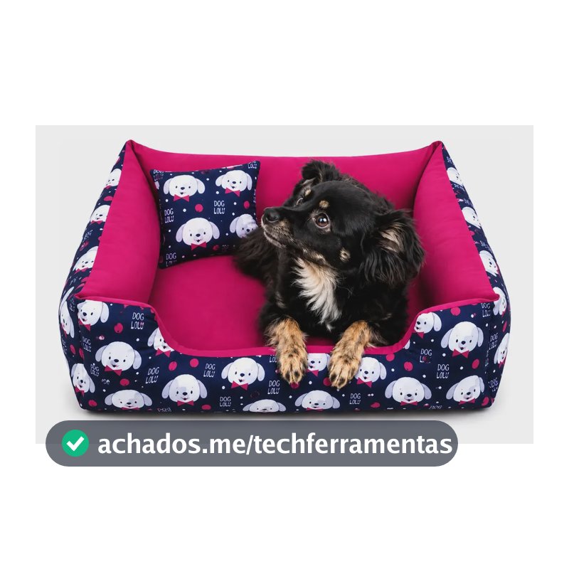 Cama Para Cachorro Caminha Pet Com Até 10 Kg Tam M 60x60 Cor Vermelho