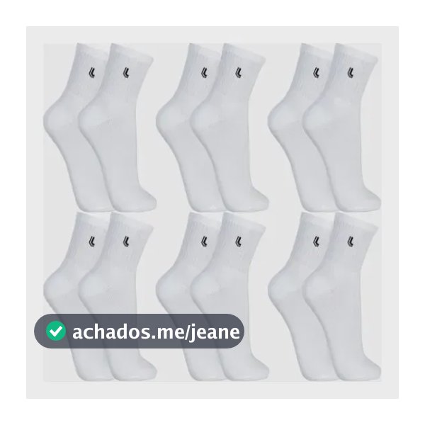 Kit Com 6 Pares De Meias Médias Algodão Adulto Lupo Sport