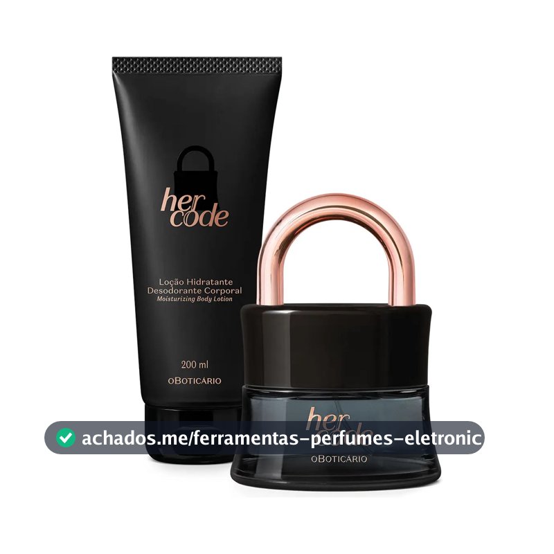 Her Code Eau De Parfum 50ml + Loção Corporal 200ml Vegano Cruelty-Free