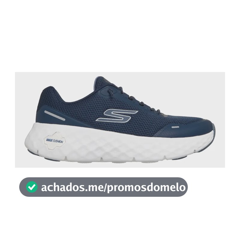 Tênis Skechers De Caminhada  Max Cush Flex Fem Azul /branco Azul Escuro / Branco Lisa 37 Br