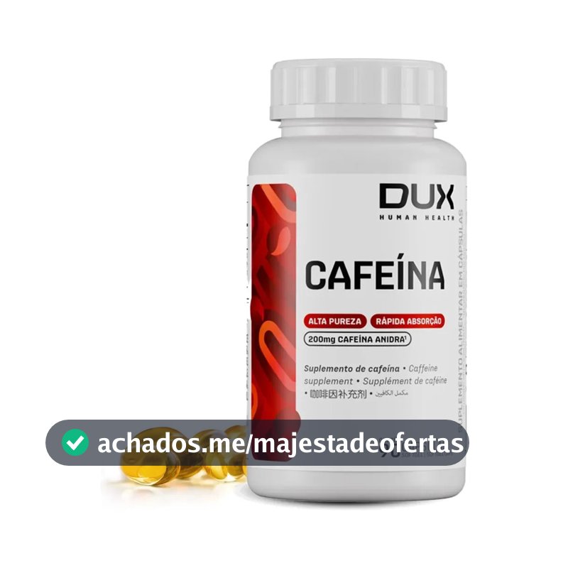 Cafeína Dux Nutrition em cápsula Sem sabor x 100g de 90 un