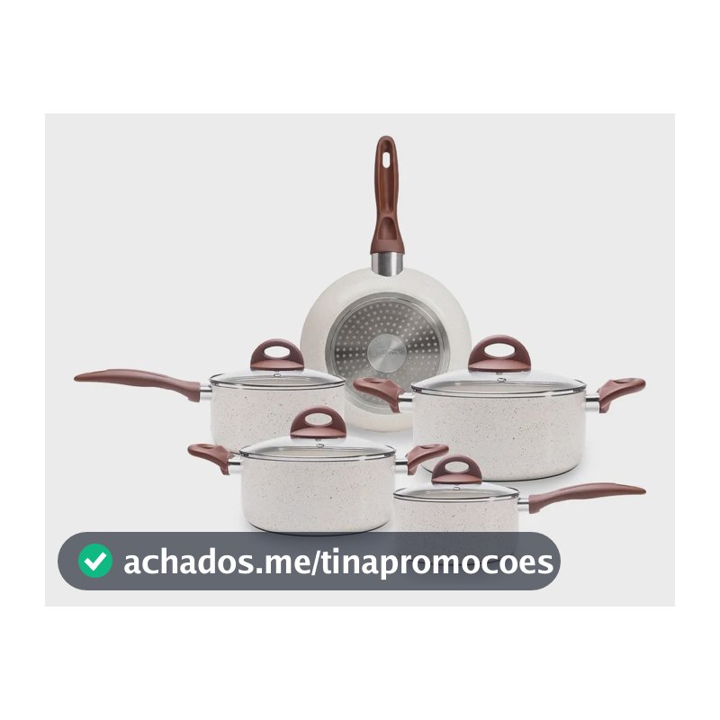 Jogo De Panelas Smart Plus Vanilla Indução Cerâmico 5peças Brinox 4774/101
