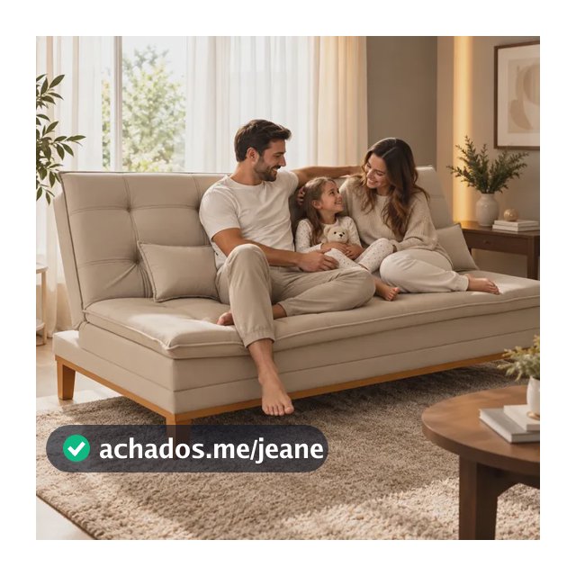 Sofá Cama Mobly Reclinável Disponível Em 10 Cores No Suede Bege Liso