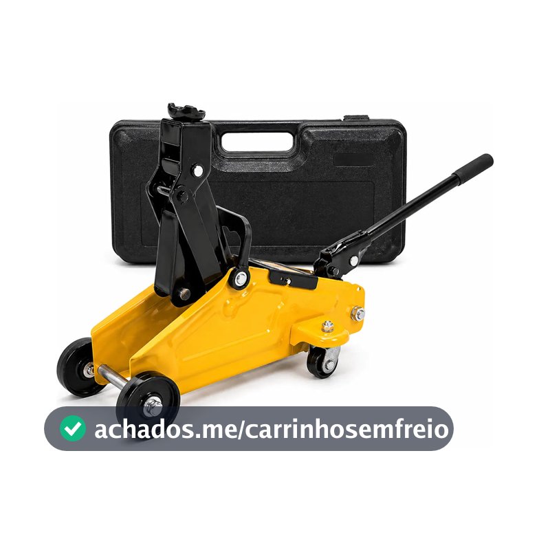 Macaco Hidraulico Carrinho 2t Jacare Automotivo Com Maleta