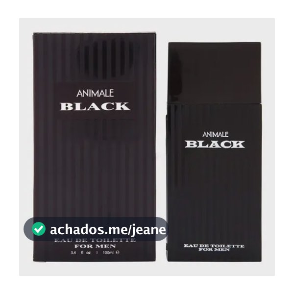 Perfume Eau de Toilette Animale Black Amadeirado 100ml