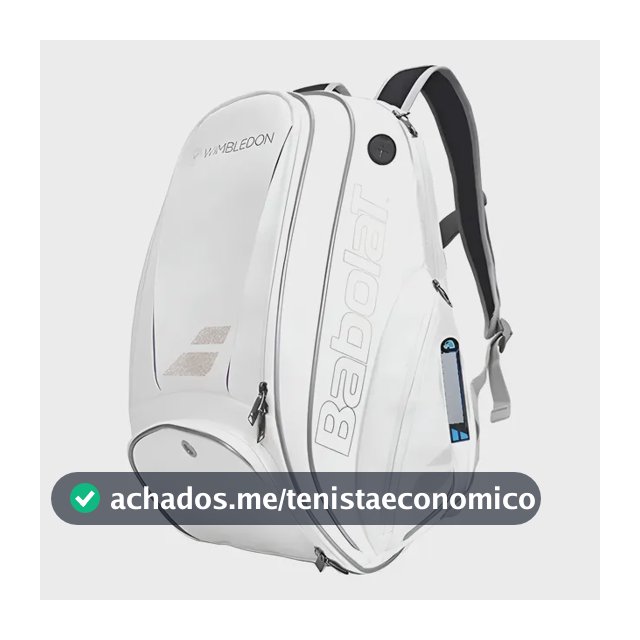 Mochila Raqueteira Babolat Pure Wimbledon Tenis Beach Padel Branco