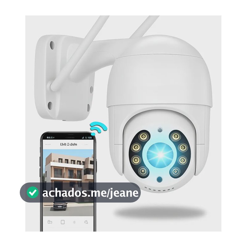 Câmera Ip A8 App Icsee Infravermelho Prova D'água Externa Wifi Hd Cor Branco