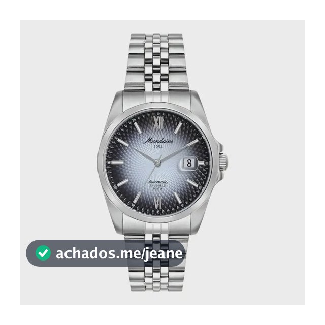 Relógio Aço Masculino Automático Edição 70 Anos Mondaine Prateado Preto
