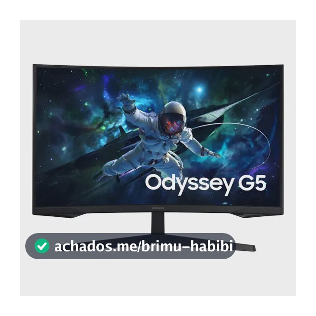 Monitor Gamer Samsung Odyssey G5 32 Curvo 165hz 1ms Bivolt Preto