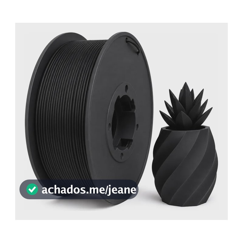 Filamento Pla Premium Profissional Para Impressora 3d Preto Matte