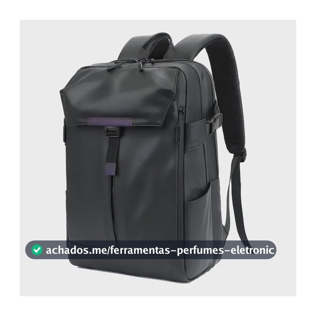 Mochila Notebook Impermeável Escolar Feminina Masculina Pret Preto Liso