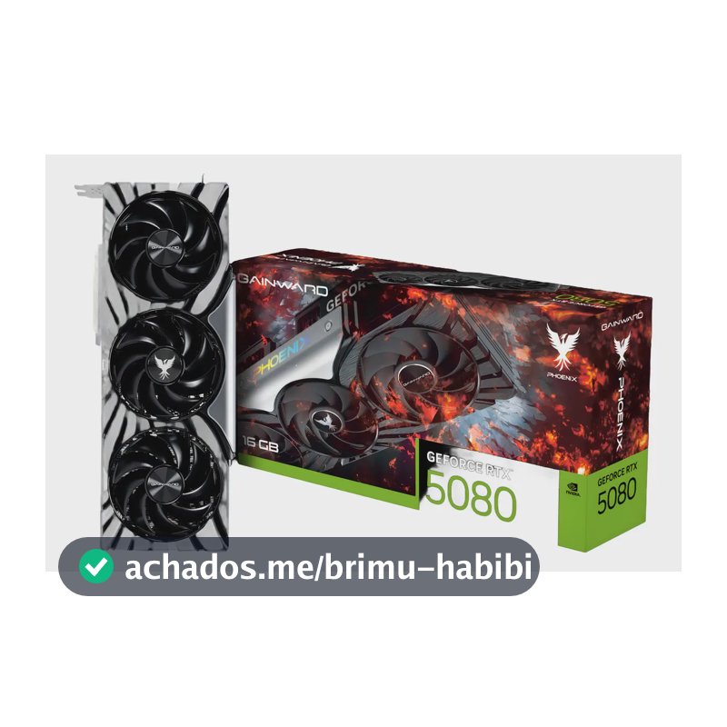 Placa de Vídeo Gainward Phoenix RTX 5080 16GB GDDR7 8K Ray Tracing