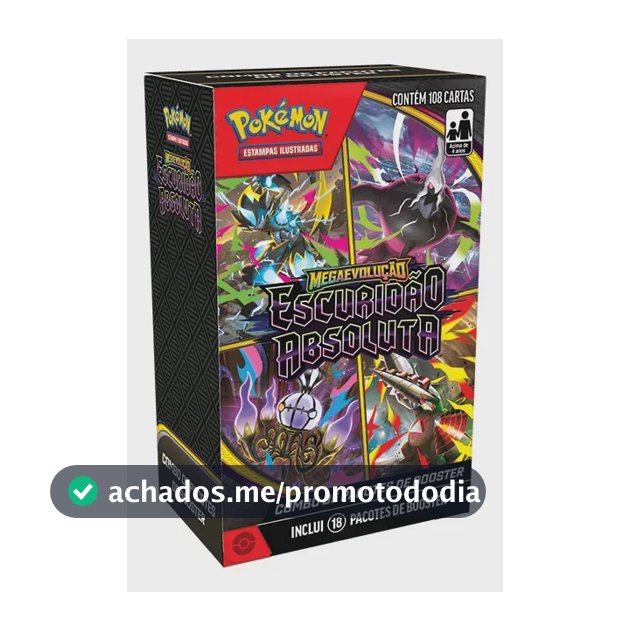 Cartas Pokémon TCG Booster Coleção Escuridão Absoluta 108 Cards Copag