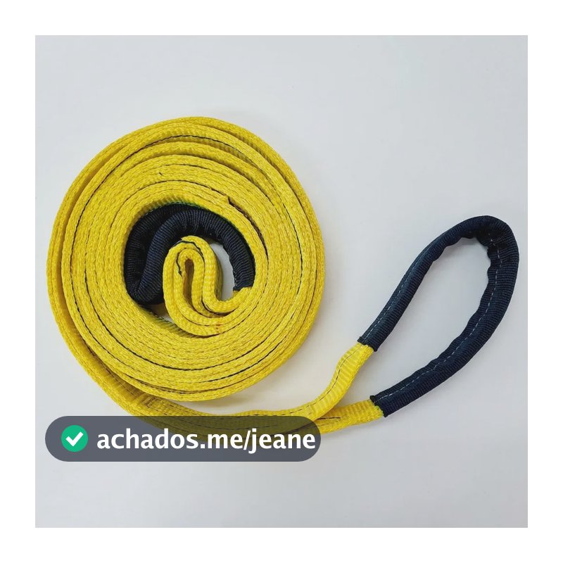 Cinta 5 Toneladas 3 Metros Para Amarração Elevação De Carga Amarelo