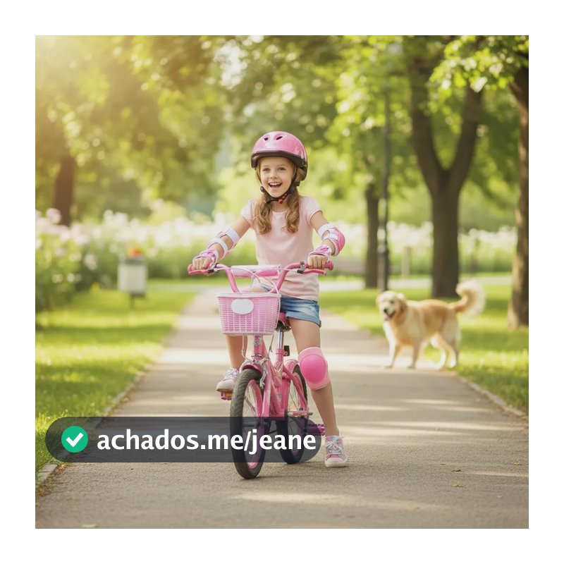 Kit Proteção Infantil Capacete Joelheira Cotoveleira Rosa