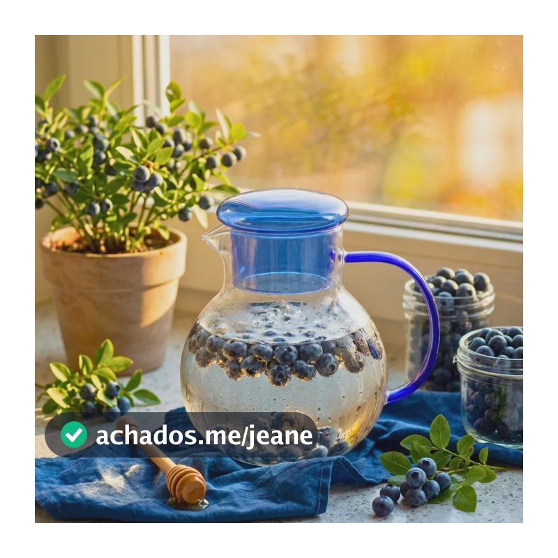 Jarra Vidro Borossilicato Azul 1,2l Azul