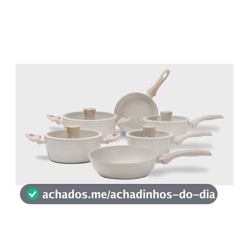 Jogo De Panelas Antiaderente 6pç Sirius Vanilla Brinox