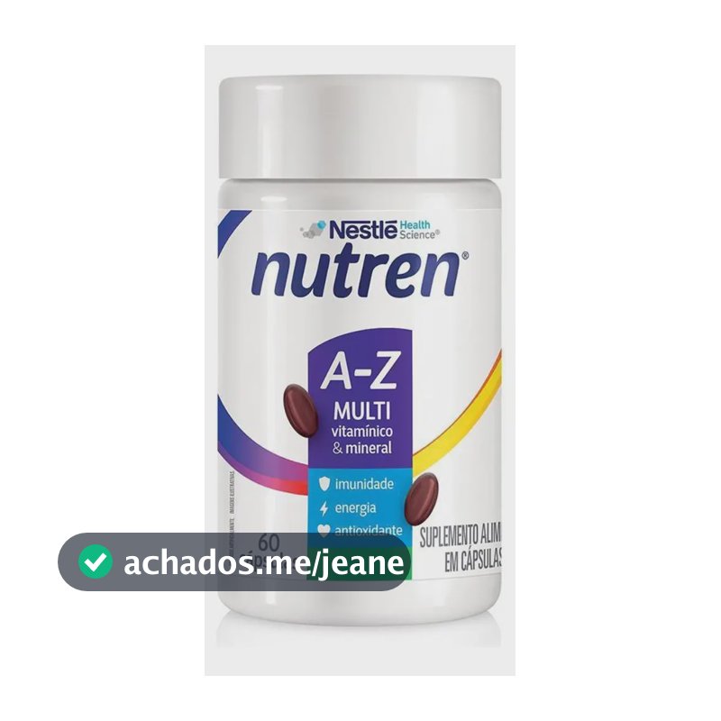 Vitamina e minerais Nutren Multi AZ AZ Multi Vitamínico & Mineral em cápsula Sem sabor de 60 un