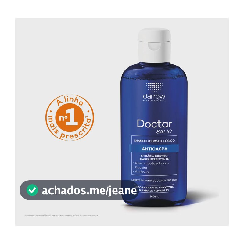 Shampoo Dermatológico Anticaspa e Antioleosidade Darrow Doctar Salic, 140ml