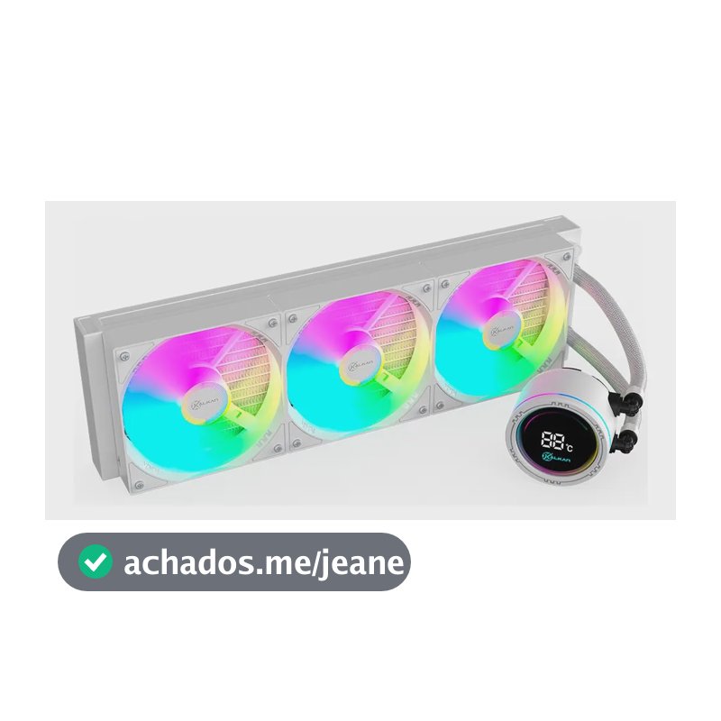 Water Cooler Gamer Kalkan Alpha 360 Argb Com Display Branco