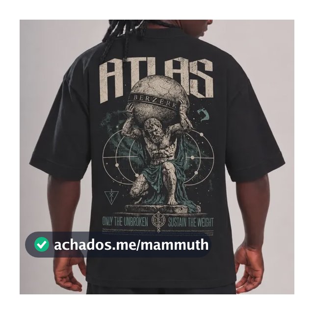 Camiseta Oversized Masculina Berzerk Atlas