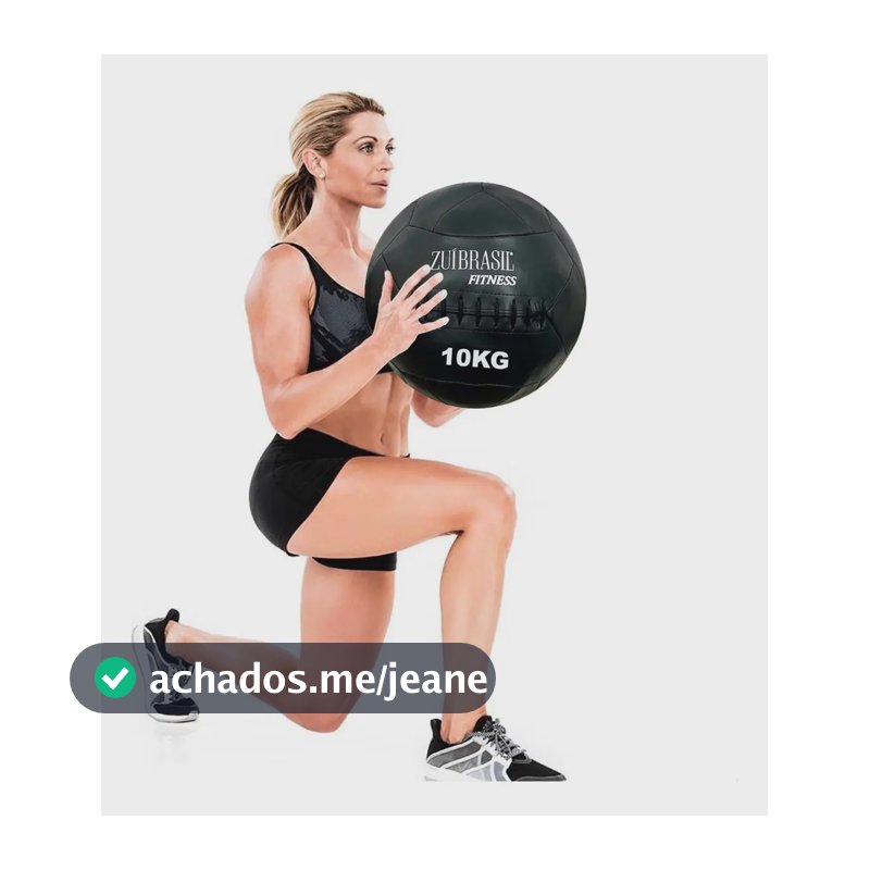 Wall Ball 10kg Bola Medicinal Treino Funcional Crosstraining Cor Preto