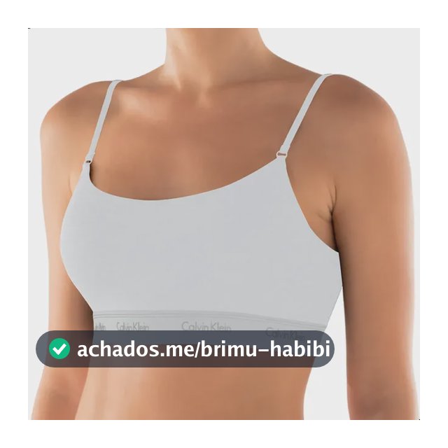 Top Sutiã Calvin Klein Original Algodão Cotton Costas Naked