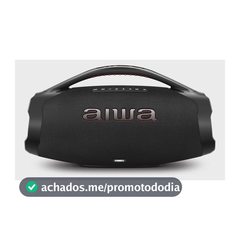 Caixa De Som Boombox Aiwa AWS-BBS-01-B 200w IP66 30hs De Bateria