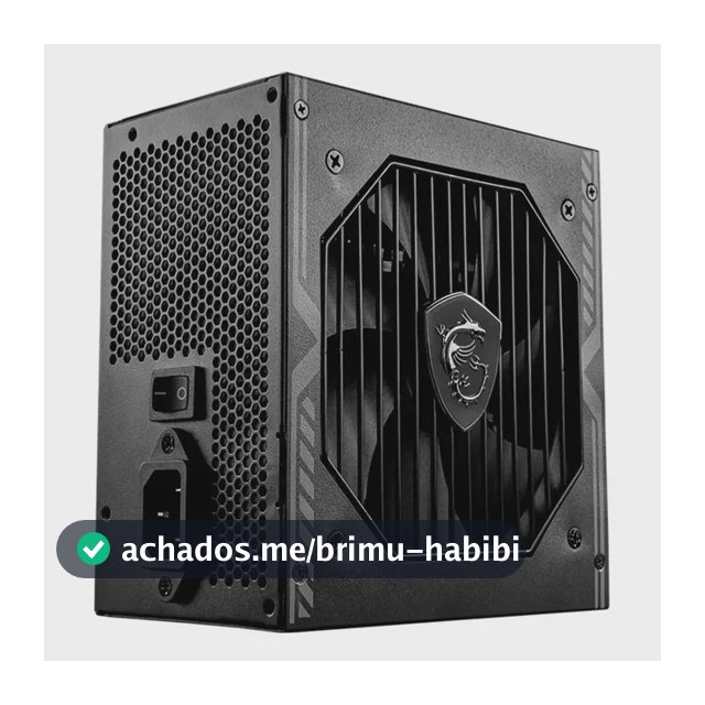 Fonte Msi Mag 650w 80 Plus Bronze Pfc Ativo A650bnl Preto