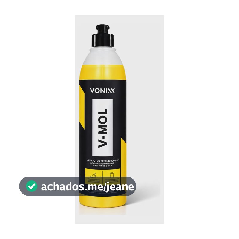 V Mol Shampoo Lava Autos Desengraxante 500ml Vonixx Biodegradável