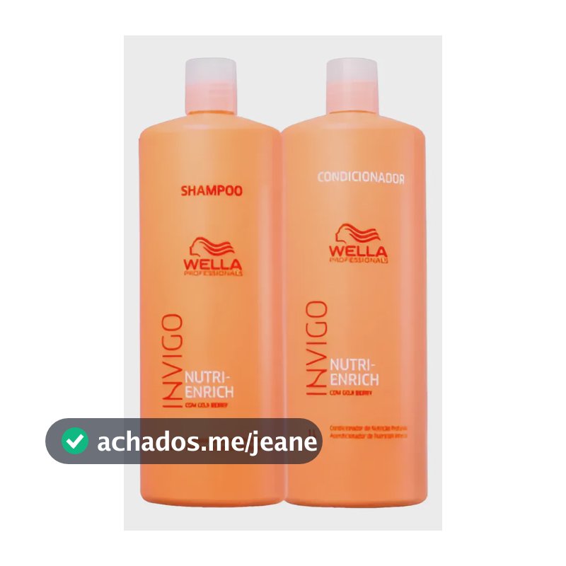 Kit Shampoo e Condicionador Wella Nutri Enrich 1 litro cada