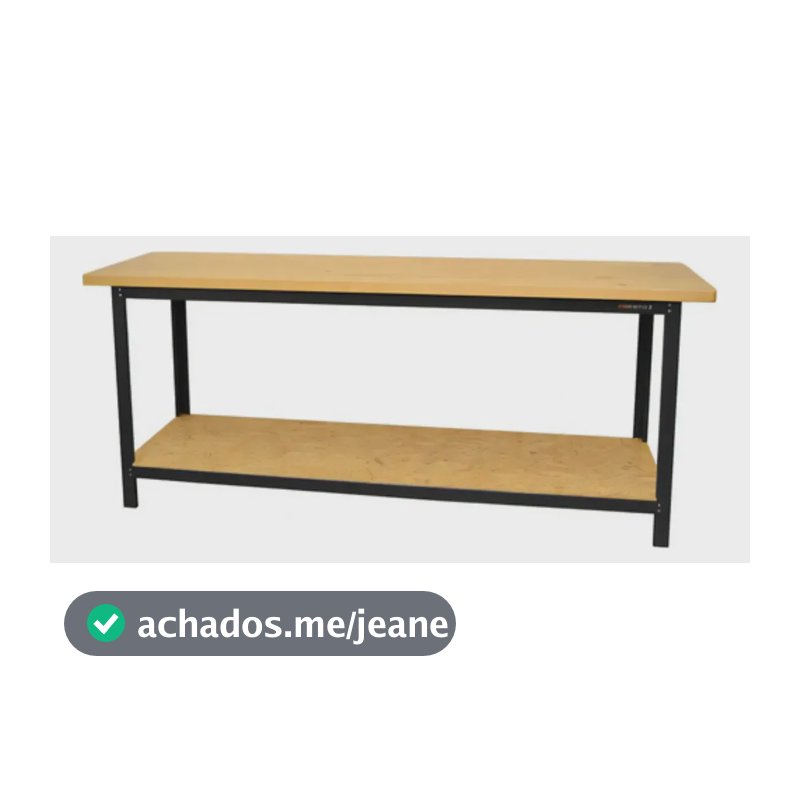 Mesa Bancada Profissional Madeira 180x60x95 2 Andares