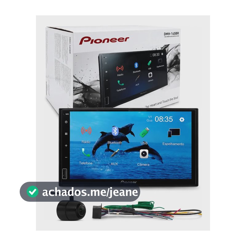 Multimídia Pioneer Dmh-145br Bluetooth Espelhamento Câmera