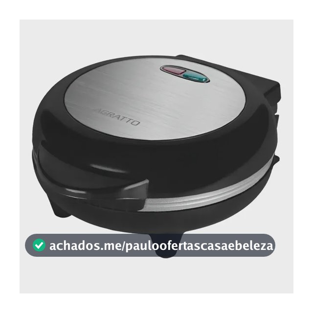 Omeleteira Antiaderente Elétrica Dupla 800W Mr. Cheff Redonda Preta 220V Agratto Aoip01i-02